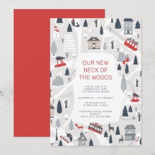 Holiday in the City Christmas Housewarming Card
