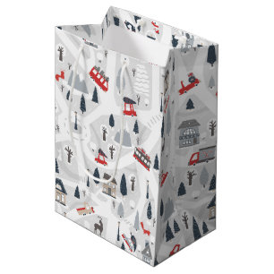 Holiday in the City Christmas Medium Gift Bag