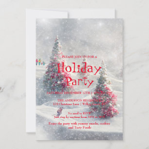 Holiday Invitation with Christmas Ornaments