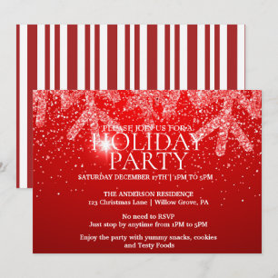Holiday Invitation with Christmas Ornaments