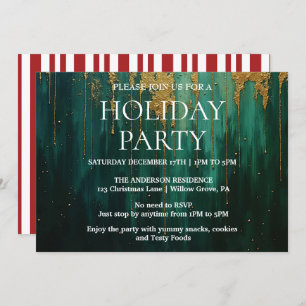 Holiday Invitation with Christmas Ornaments