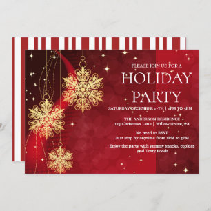 Holiday Invitation with Christmas Ornaments