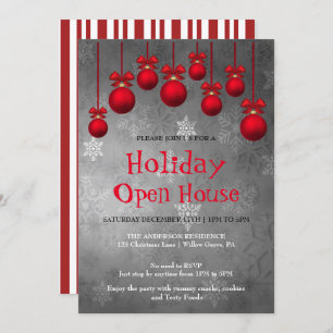 Holiday Invitation with Christmas Ornaments
