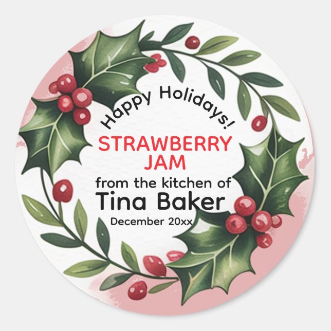 Holiday Jam or Jelly Labels  (Front)