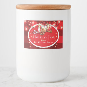 Holiday Jam Personalised Christmas Gift Food Label