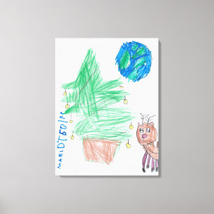 Holiday Joy: A Child's Vision of Christmas Magic Canvas Print