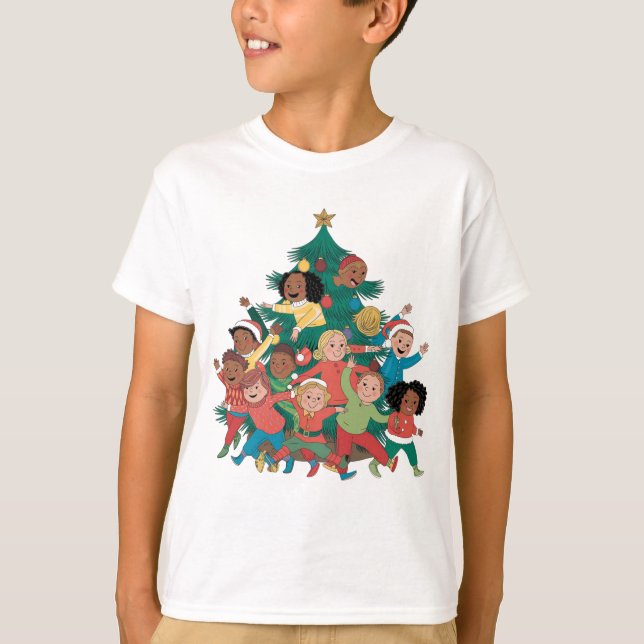 Holiday Joy: A Festive Tree of Friends T-Shirt (Front)