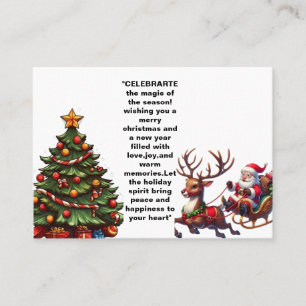holiday joy:A Merry christmas and a happy new year Business Card