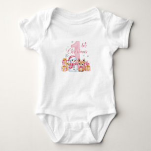  Holiday Joy – Baby Girl’s First Christmas  Bodysuit