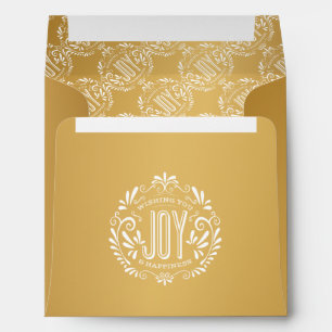 HOLIDAY JOY CHALK ART SQUARE GREETING CARD ENVELOPES