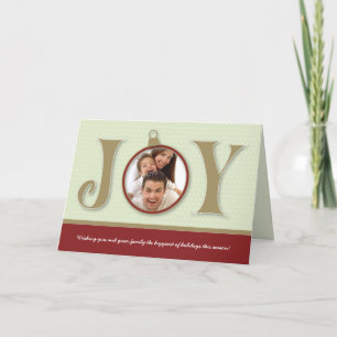 Holiday Joy Custom Family Holiday Card (red)