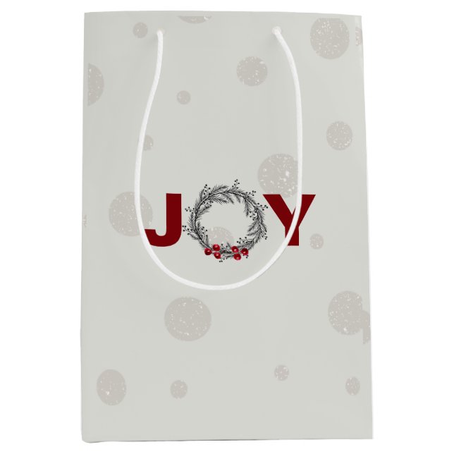 HOLIDAY JOY Gift Medium Gift Bag (Front)