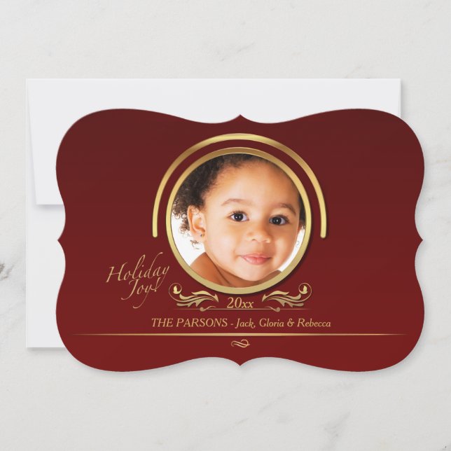 Holiday Joy Photo Card (Front)