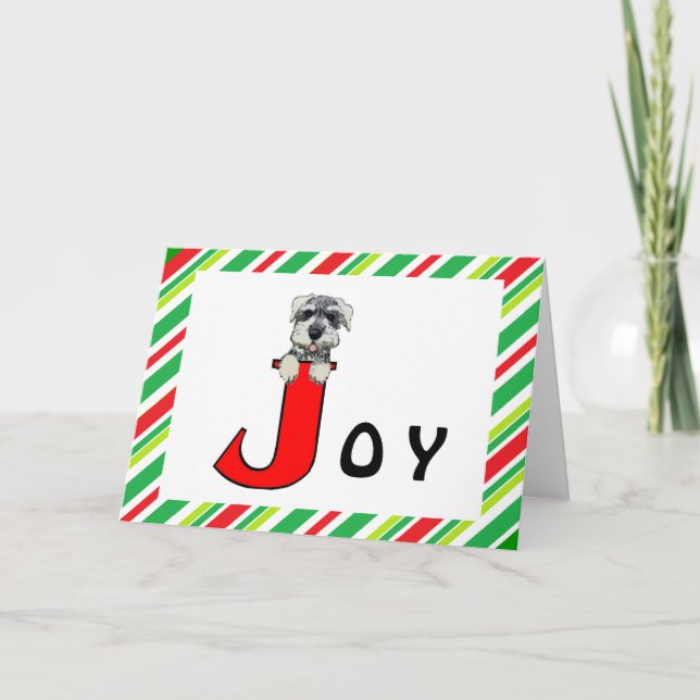 Holiday Joy Schnauzer Card (Front)