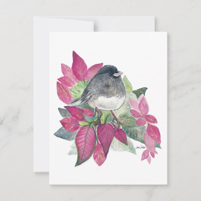 Holiday Junco Bird Art (Front)