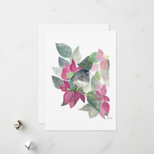 Holiday Junco Bird Art Card