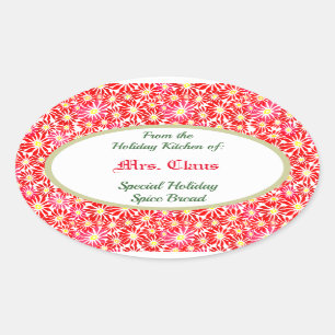 Holiday Kitchen of Poinsettia Baking Sticker