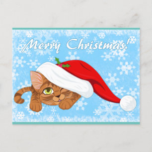 Holiday Kitten Holiday Postcard