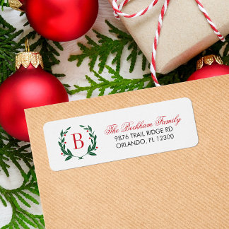 Holiday Laurel Wreath Monogram