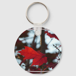 Holiday Leaves Key Ring