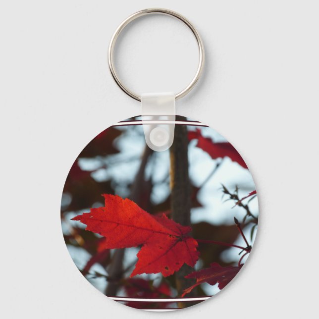 Holiday Leaves Key Ring (Front)