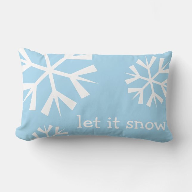 Holiday Let it Snow Snowflake Pillow (Front)