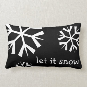 Holiday Let it Snow Snowflake Pillow