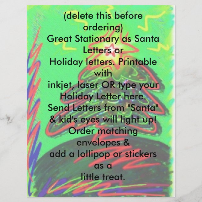 Holiday Letterhead Letter Christmas (Front)