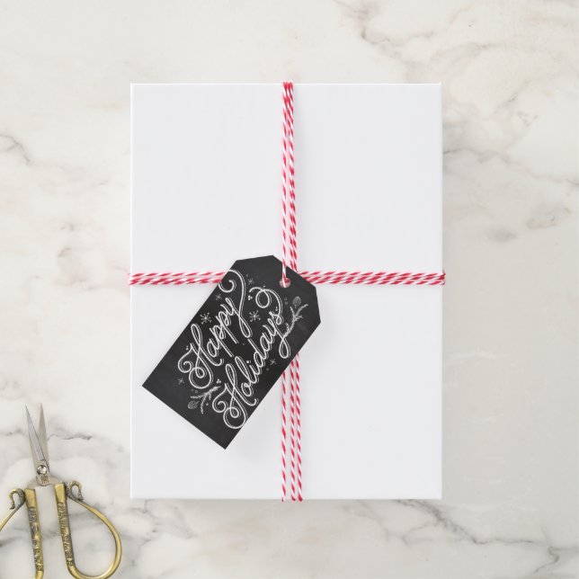 Holiday Lettering Custom Holiday Gift Tags (With Twine)