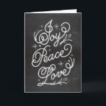 Holiday Lettering Greeting Card - Joy Peace Love<br><div class="desc">Celebrate the season with this modern and stylish holiday card from Berry Berry Sweet.</div>