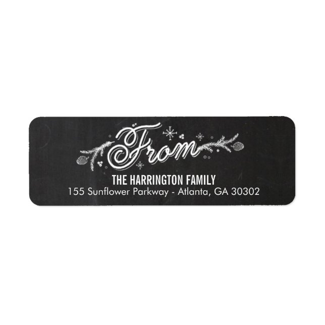 Holiday Lettering Holiday Return Address Labels (Front)