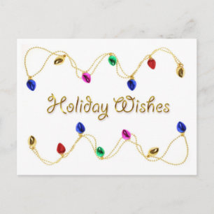 Holiday Light Border Postcard