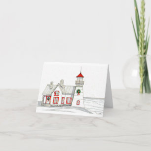 Holiday Lighthouse Card