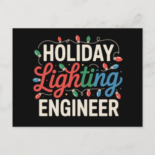 Holiday Lighting Engineer Christmas Xmas Lights Postcard