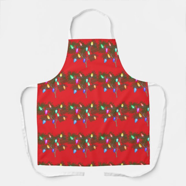 Holiday Lights All-Over Print Apron, Medium Apron (Front)