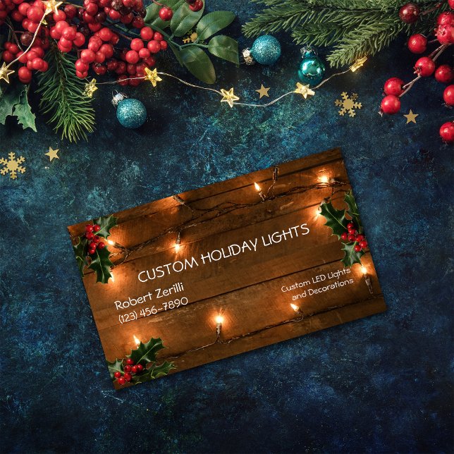Holiday Lights and Decoration Installation Business Card (Creator Uploaded)