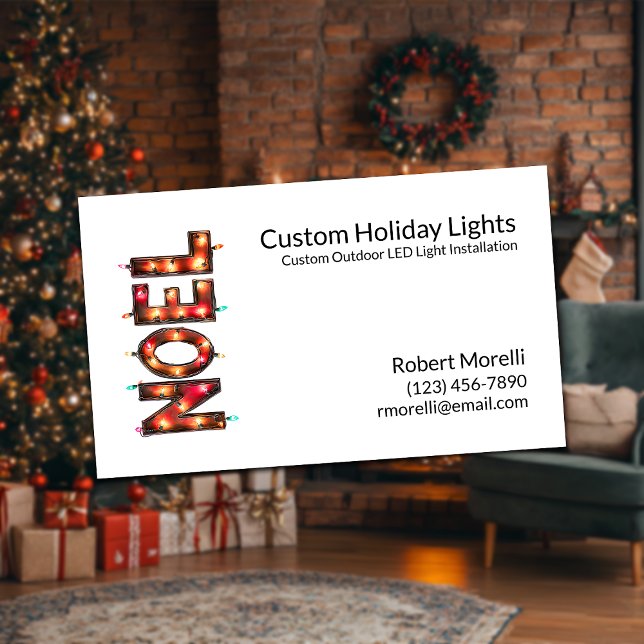 Holiday Lights and Decoration Installation Business Card (Creator Uploaded)