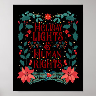 Holiday Lights And Human Rights  Poster