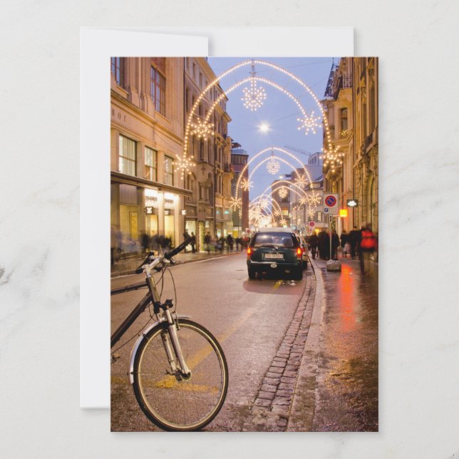 Holiday Lights in Basel, Switzerland Card (Front)