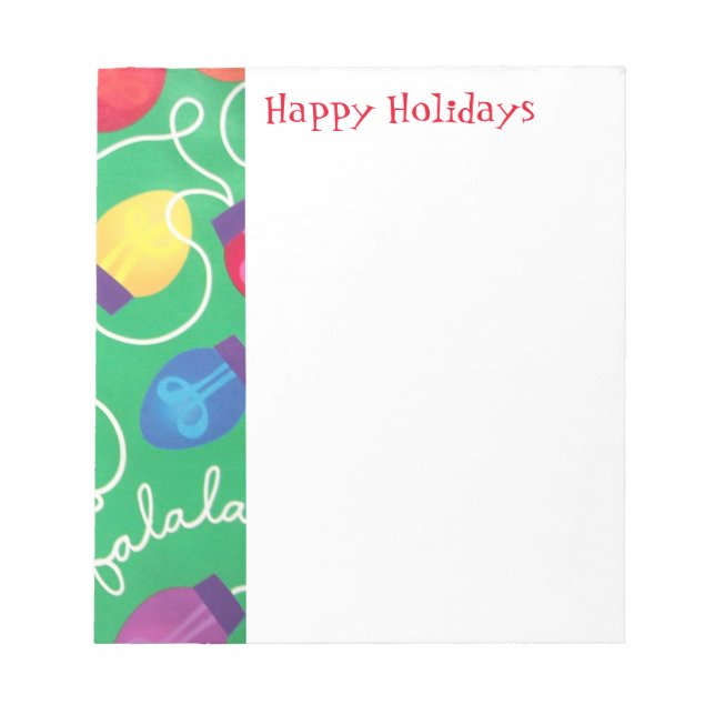 Holiday Lights Notepad (Front)