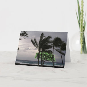Holiday Lights on Palm Trees Card