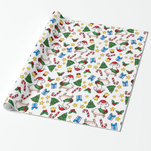Holiday Llama Madness Wrapping Paper