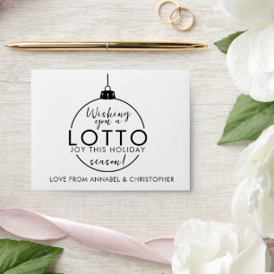 Holiday Lotto Envelope   Wishing You a Lotto Joy