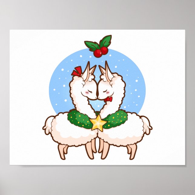 Holiday Love Llamas Poster (Front)