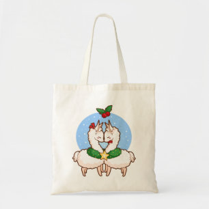 Holiday Love Llamas Tote Bag