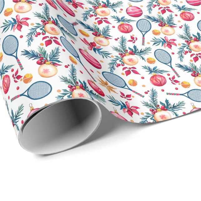 Holiday Love-Love tennis Christmas,  Wrapping Paper (Roll Corner)
