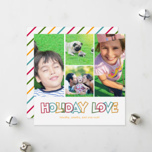 Holiday Love Merry & Bright Photo Flat Postcard
