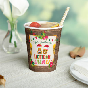 Holiday Luau Party Paper Cups