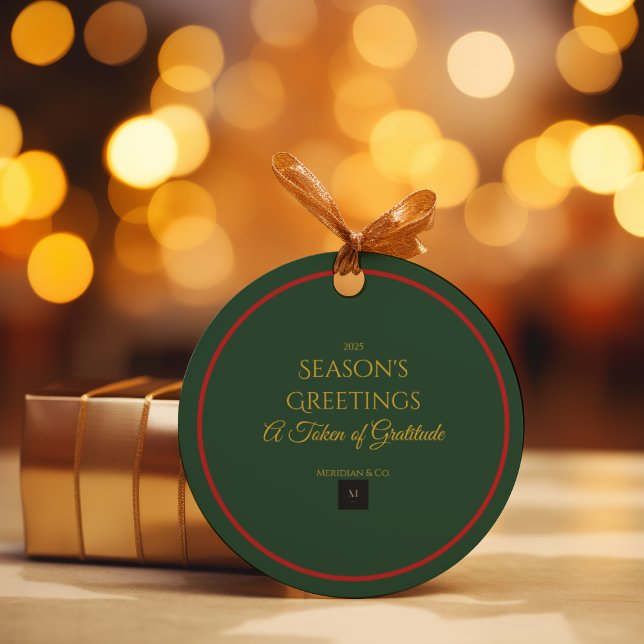 Holiday Luxe Christmas Favor Tag | Modern (Creator Uploaded)