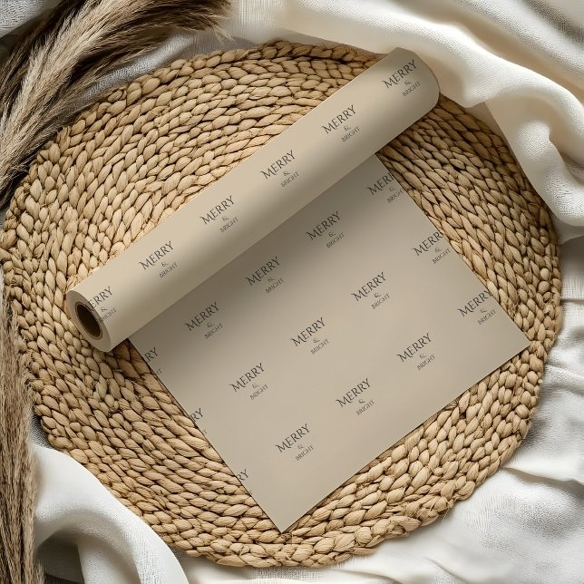  Holiday Luxe Christmas Wrapping Paper | Beige (Creator Uploaded)